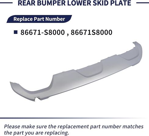 Rear Bumper Lower Skid Plate Panel 86671-S8000 Compatible with Hyundai Palisade 2020 2021 2022 Rear Bumper Guard Cover 86671S8000 in Saudi Arabia