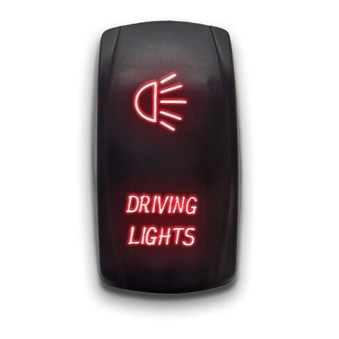 Driving Lights - Red - Stark 5-PIN Laser Etched LED Rocker Switch Dual Light - 20A 12V ON/Off in Saudi Arabia