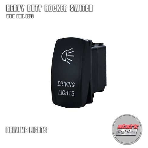Driving Lights - Red - Stark 5-PIN Laser Etched LED Rocker Switch Dual Light - 20A 12V ON/Off in Saudi Arabia