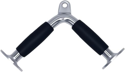 LAT Pull Down Bar,V-Shaped Rotating Straight Press Down Bar,Tricep Rope,Strength Training Double D/Single D Row Handle Cable Attachment for Weight Workout,Cable Machine Accessories(V Bar) in Kuwait