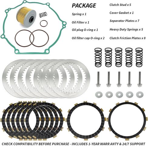 Clutch Kit Heavy Duty Springs & Gasket for Kawasaki KFX450R 08-14 KLX450R 08-09 KX450F 06-18 OEM# 13088-0029 13089-1095 in Saudi Arabia