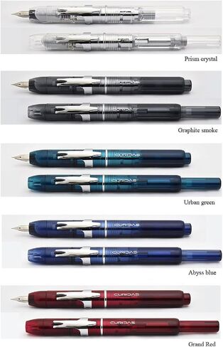 Platinum Fountain Pen Curidas Retractable Fountain Pen Abyss Blue Extra Fine Point Knock Type Fountain Pen PKN-7000#50-EF 5.5 x 0.56 in in Saudi Arabia