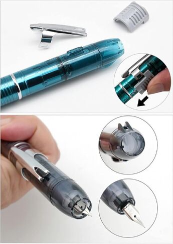 Platinum Fountain Pen Curidas Retractable Fountain Pen Abyss Blue Extra Fine Point Knock Type Fountain Pen PKN-7000#50-EF 5.5 x 0.56 in in Saudi Arabia