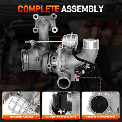 CJ5Z6K682C 2.0L Turbocharger Assembly with Gaskets Compatible with Ford Escape Focus Fusion Taurus 2013-2018, Lincoln MKC MKT MKZ 2013-2016, 2.0L Ecoboost L4, Replace # CJ5Z6K682F, CJ5Z6K682E in Saudi Arabia
