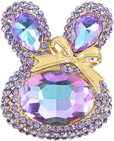 Rhinestone Rabbit Brooch Pins for Women Girls Cute Bunny Pin Broach Cute Animal Clothes Accessories Easter Graduation Holidays Jewelry Gifts in Kuwait