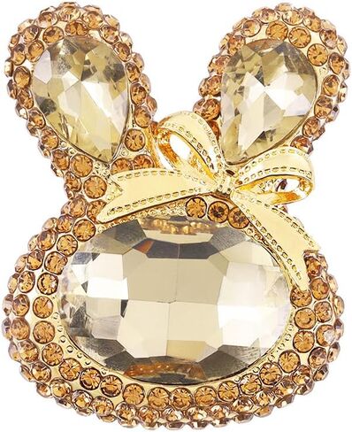 Rhinestone Rabbit Brooch Pins for Women Girls Cute Bunny Pin Broach Cute Animal Clothes Accessories Easter Graduation Holidays Jewelry Gifts in Saudi Arabia