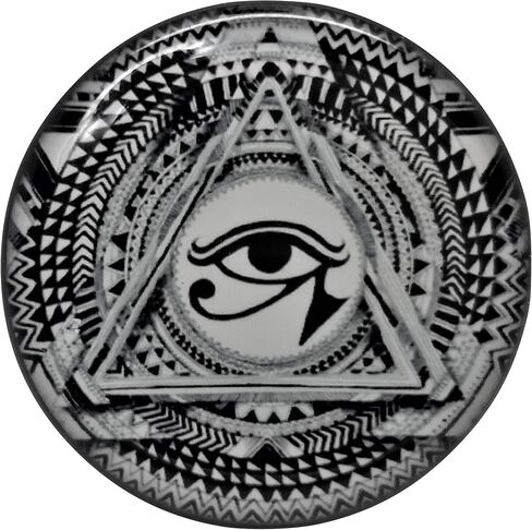 Eye of Horus Illuminati Ear Plugs - Acrylic Screw-On - 10 Sizes - *Pair* (0 Gauge (8mm)) in Saudi Arabia