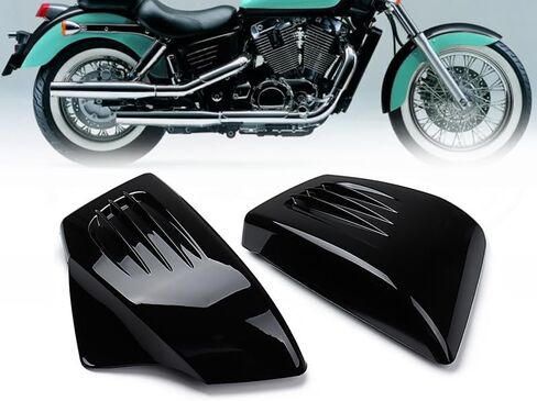 Left Right Side Battery Side Cover Panel, Fairing Frame Guard Trim for 1995-2000 Honda Shadow ACE VT1100C2, 2000-2007 Sabre VT1100C2, 1998-2001 ACE Tourer VT1100T, ABS, 2pcs Chrome in Saudi Arabia