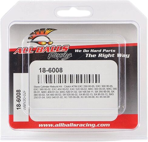 All Balls Racing 18-6008 Clutch Slave Cylinder Kit Compatible With/Replacement For KTM 105 SX 2004-2011, 105 XC 2008-2009, 250 EXC, 250 SX 2000-2005, 250 SXS 2001-2004 in Saudi Arabia