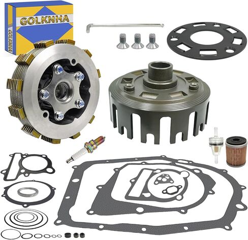 Clutch Kit & Billet CNC Basket Complete Gasket for Yamaha Warrior 350 1987-2004 Raptor 350 2004-2013 Big Bear 350 4x4 1987-1997 Big Bear 350 2x4 1996-1998 Kodiak 400 1993-1998 in Saudi Arabia