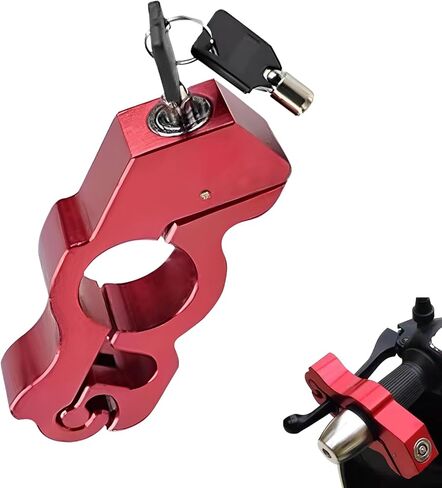 Motorcycle Handlebar Lock, Anti-Theft Anti-Picking Device for Brake Handlebar, Portable Adjustable Throttle Lock, Heavy Duty Anti-Rust Fixing Accessory for Bicycle Motorcycle Tricycle (Black) in Kuwait