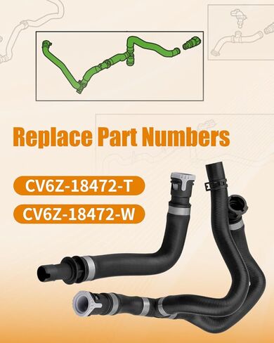 خرطوم سخان HVAC للمدخل والمخرج مناسب لسيارة Ford Escape 2013-2019 2.0L/2.5L، مناسب لسيارة Lincoln MKC 2017-2019 2.0L، استبدال خرطوم سخان مياه المحرك CV6Z-18472-T CV6Z-18472-W in Saudi Arabia
