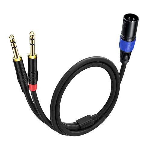 كابل Jozzai 6.35 مم مزدوج TRS إلى XLR أنثى للميكروفون، الخلاط، مكبر الصوت، 3.3 قدم، كابل صوت Dual1/4 TRS ذكر إلى XLR، سلك توصيل مقسم Y، 3-PinXLR إلى كابل محول مزدوج 1/4 in Kuwait