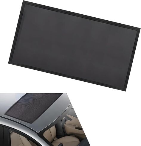 Car Sunroof Sun Shade, 39" x 25.5" Magnetic Screen Moon Roof Breathable Mesh Cover, Quick Install Sunproof Protection Cover, Universal Sun Protection for Moonroof and Side Window for Cars in Saudi Arabia