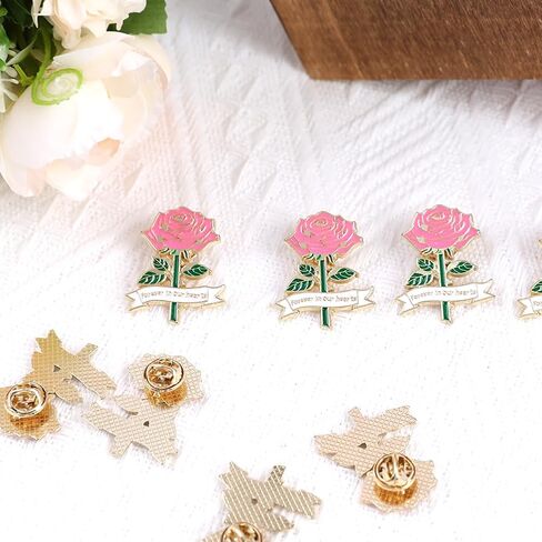 30 قطعة دبوس تذكاري على شكل وردة لضيوف الجنازة - بروش من المينا للتعاطف المسيحي للحداد والاحتفال بالحياة in Kuwait