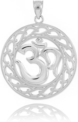 925 Sterling Silver Open Design Yoga Charm Om Pendant in Saudi Arabia