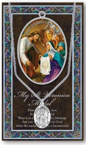 St Veronica Medal with Prayer Pamphlet - Genuine Pewter in Saudi Arabia