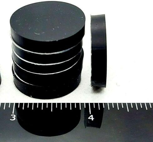 وسادات قدم ممتصة للصدمات من مطاط السيليكون مستديرة مقاس 1 بوصة، فواصل سميكة مدعومة بمادة لاصقة مقاس 3/16 بوصة لإلكترونيات الأثاث والخزائن، واقيات مضادة للماء غير قابلة للانزلاق (12 عبوة) in Kuwait