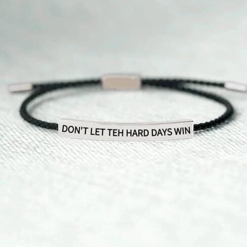 Dont Let The Hard Days Win Bracelet Remember Who The F You Are Bracelet God Is In Control Bracelets Let Them Bracelets Just Breathe Jewelry Gifts in Saudi Arabia