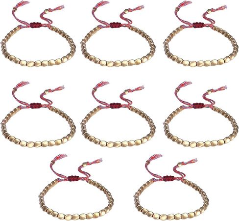 Tibetan Buddhist Braided Cotton Brass Beads Lucky Rope Bracelet For Women Men Thread Bracelets Braided Cotton Copper Beads Rope Bracelet Bangle Gift in Saudi Arabia