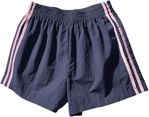 MakeMeChic Women's Striped Wide Leg Short Elastic Waist Loose Fit Summer Shorts in Saudi Arabia