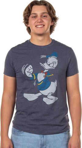Disney Mickey Mouse Shirt Donald Duck Shaking His Fists Short Sleeve Graphic Tee in Saudi Arabia