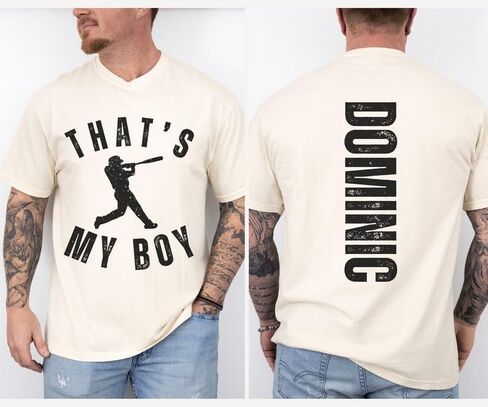 NAZENTI Personalized Baseball Dad Shirts for Men, Custom Baseball Dad Outfits, Fathers Day, for Papa in Saudi Arabia
