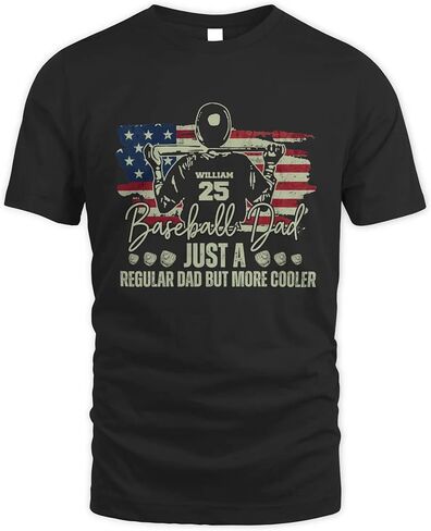 NAZENTI Personalized Baseball Dad Shirts for Men, Custom Baseball Dad Outfits, Fathers Day, for Papa in Saudi Arabia