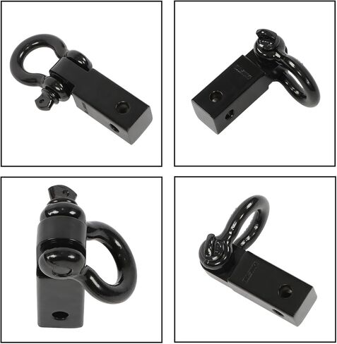 LABLT Tow Hitch Receiver 2", 45,000 Lbs Break Strength Shackle Hitch Receiver with 5/8" Hitch Pin, 3/4 D Ring Shackle, Towing Accessories for Truck Trailer Recovery Off-Road Black in Saudi Arabia
