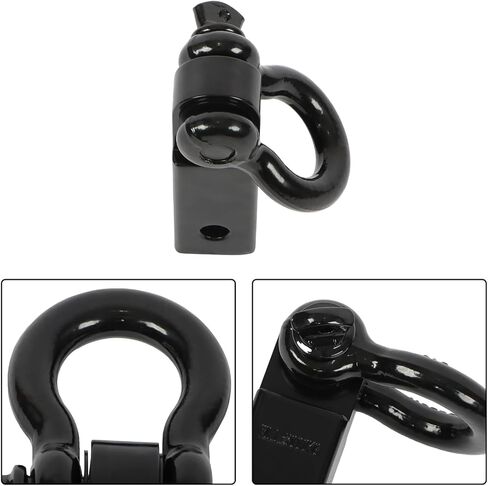 LABLT Tow Hitch Receiver 2", 45,000 Lbs Break Strength Shackle Hitch Receiver with 5/8" Hitch Pin, 3/4 D Ring Shackle, Towing Accessories for Truck Trailer Recovery Off-Road Black in Saudi Arabia