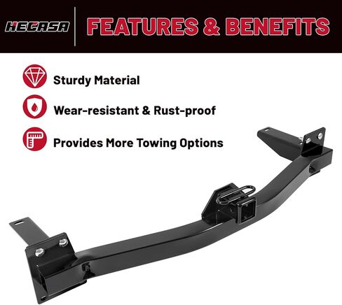 HECASA Class 3 Trailer Hitch متوافق مع 2018-2024 Buick Enclave 2018-2023 Chevy شيفروليه ترافيرس Trailer Tow Hitch 2 بوصة، أسود، NN2148 in Saudi Arabia