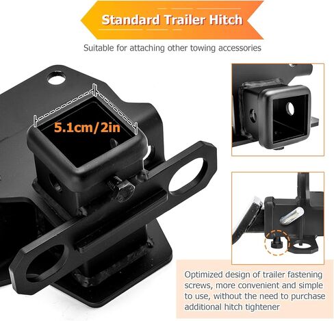 WeiSen 2" Rear Towing Hitch Receivers Class 3 Trailer Hitch Receiver Black Compatible with Toyota 4runner 2003-2024, Fit Lexus GX470 2003-2009 in Saudi Arabia