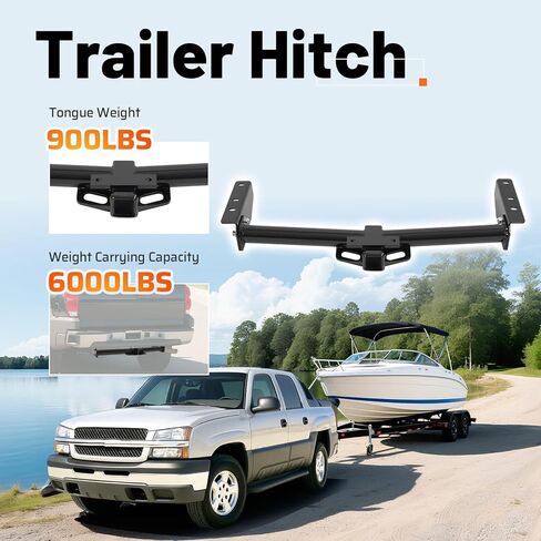 Class 4 Rear Trailer Hitch, 2 Inch Receiver Compatible with 2000-2006 GMC Yukon DEMALI XL 1500 2500,2000-2006 Chevrolet Avalanche 1500 2500 Suburban 1500 25000,2002 Cadillac Escalade in Saudi Arabia