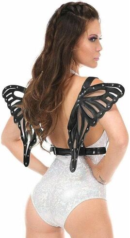 Daisy corsets Women's Black Patent Body Harness W/Wings in Saudi Arabia