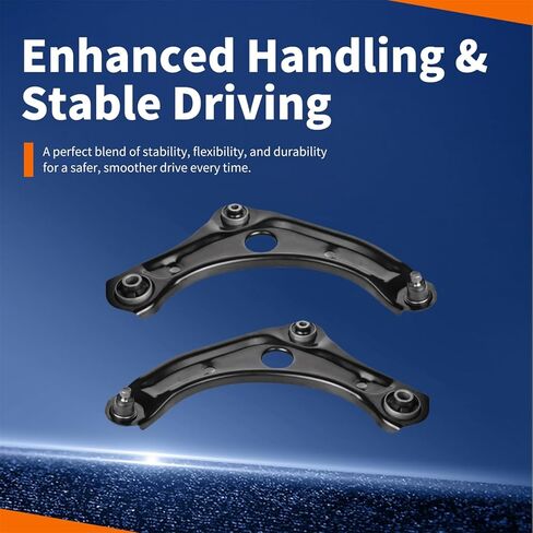 Front Lower Control Arm Kit Compatible with 2012 Nissan Versa Sedan, 2013-2019 Versa, 2014-2019 Versa Note, 2015-2019 Micra | Replace# K621576, K621577 in Saudi Arabia