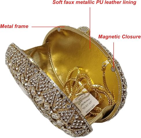 HUANG ZHUANG Luxury Crystal Clutch Women Sparkly Rhinestone Evening Bag for Party Wedding in Saudi Arabia
