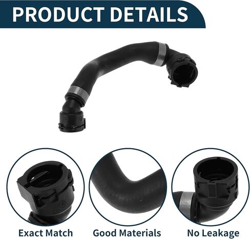 Radiator Heater Hose Radiator Outlet Hose Pipe for BMW 3 Series 2015 No.11538611277 Rubber Coolant Pipe Black 1 Pc in Saudi Arabia