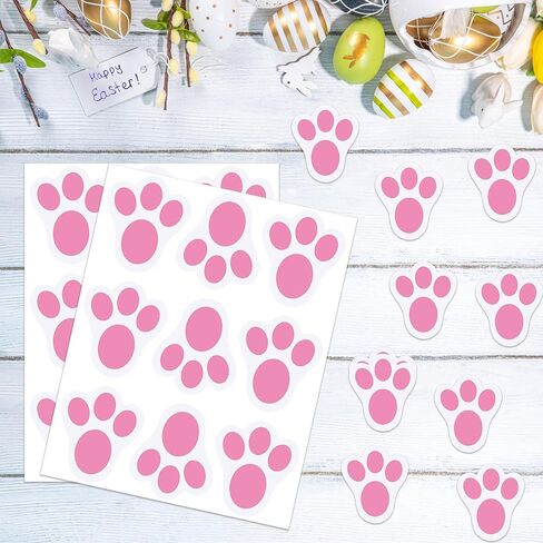 360 PCS Easter Bunny Paw Prints Stickers for Envelopes, Bunny Feet Stickers Rabbit Paw Sticker for Envelope Seals Crafts Easter Gifts Greeting Cards Bottle Laptop Party Decorations in Saudi Arabia