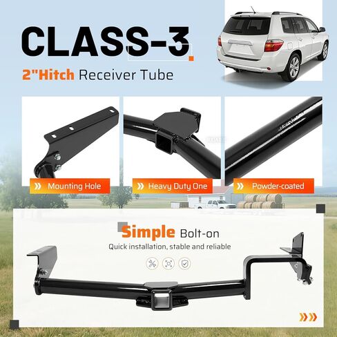 Class 3 Trailer Tow Hitch Receiver 2" Compatible with 2008-2013 Toyota Highlander in Saudi Arabia