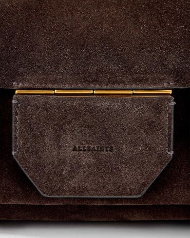 AllSaints Ursa Mini Suede Xbdy W555XD Bitter Brown One Size in Saudi Arabia