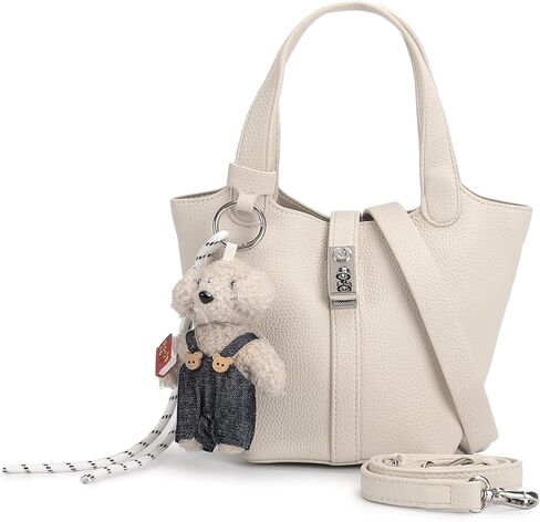 حقيبة يد نسائية من الجلد الصناعي بمقبض علوي، حقيبة كتف واحدة مع محفظة صغيرة قابلة للإزالة in Kuwait