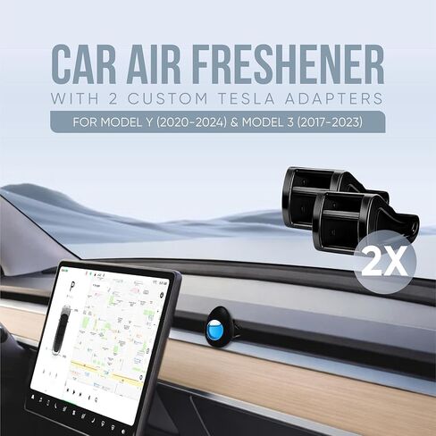 Air Jungles Car Air Freshener Vent Clip 5 Count with 2 Adapter Compatible with Tesla, Variety Scent New Car, Ocean, Lavender, Honey Peach, Hawaii Mahalo, Long Lasting Odor Eliminator, Up to 150 Days in Kuwait