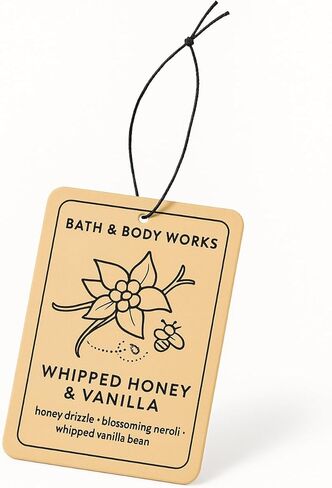 Bath & Body Works Whipped Honey & Vanilla Hanging Fragrance Diffuser – Long-Lasting Sweet Air Freshener for Car, Closet, or Home, Refillable Decorative Scent Diffuser in Saudi Arabia