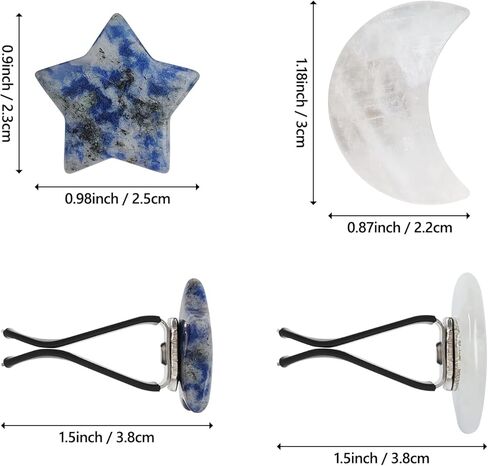 ديكور السيارة بوهو، 5 قطع من مشابك فتحات تهوية الهواء على شكل نجوم القمر، مشابك فتحات تهوية من الكريستال الحجري الطبيعي، معطرات السيارة القابلة لإعادة الملء، إكسسوارات ديكورات هيبي للنساء، أطيب التمنيات للحبيب والصديق in Kuwait