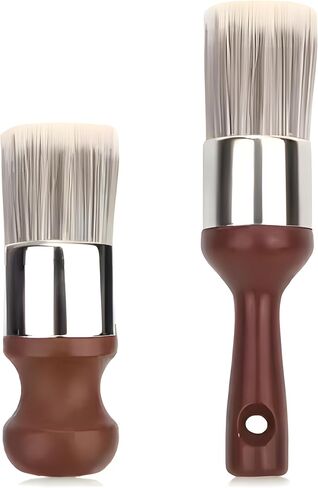 قطعتان من فرشاة مرهم الأثاث، شعيرات ناعمة ومقبض مريح، فرشاة تنظيف الجلد والخشب، أداة وضع كريم الشمع للديكورات الداخلية للسيارة وصيانة تنظيف المنزل in Kuwait