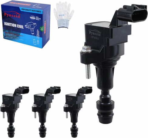 مجموعة ملفات الإشعال عالية الأداء UF491 مكونة من 4 قطع متوافقة مع Buick Regal/Verano، Chevy Malibu/Cobalt/HHR، GMC Terrain، Pontiac G5/Solstice 2.0L 2.2L 2.4L L4 - يستبدل 12578224 in Kuwait