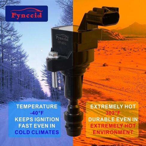 مجموعة ملفات الإشعال عالية الأداء UF491 مكونة من 4 قطع متوافقة مع Buick Regal/Verano، Chevy Malibu/Cobalt/HHR، GMC Terrain، Pontiac G5/Solstice 2.0L 2.2L 2.4L L4 - يستبدل 12578224 in Kuwait