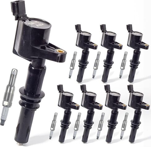 حزمة ملف الإشعال KSU متوافقة مع 2004-2008 Ford Expedition Explorer F-150 F-250 F-350 F-450 F-550 Super Duty Mustang Lincoln Navigator Mark Mercury Mountaineer 4.6l 5.4l 6.8l DG511 C1541 (8 عبوات) in Kuwait
