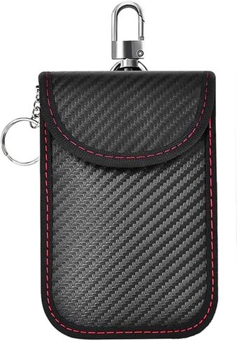 Pouch for Car Keys, 1 Pack Key Fob Signal Blocker, RFID Blocking Pouch Car Keys Fob Protector, 3.15''X5.1'' Cars Key Protector (Black) in Saudi Arabia