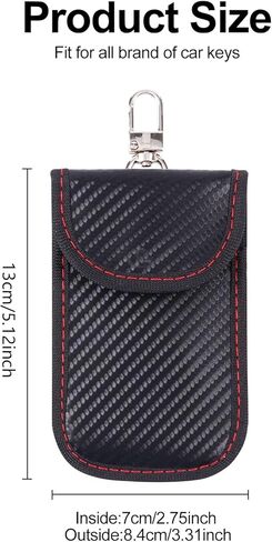 Pouch for Car Keys, 1 Pack Key Fob Signal Blocker, RFID Blocking Pouch Car Keys Fob Protector, 3.15''X5.1'' Cars Key Protector (Black) in Saudi Arabia